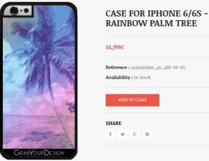 Case for Iphone 6/6S - Rainbow Palm Tree